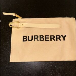 New Burberry Canvas Wristlet/Clutch